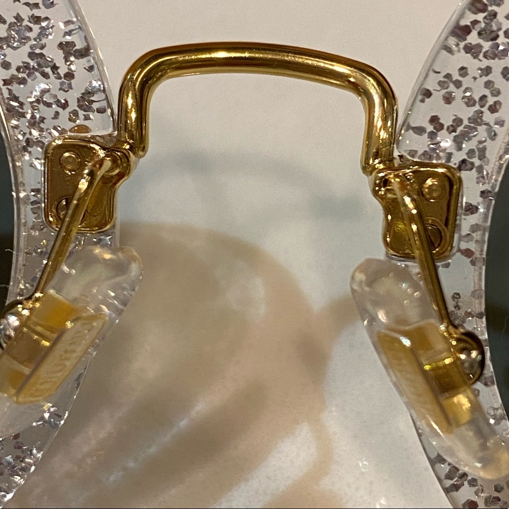 SOLD 🔺MIU MIU ROUND GLITTER MIRROR SUNGLASSES - Picture 5 of 13